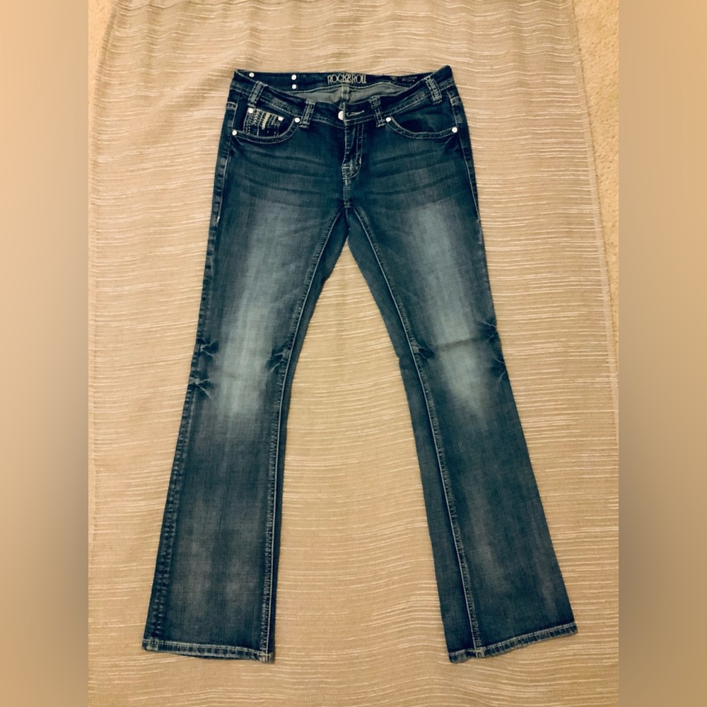 Denim Y2K Women's Dark Wash Jeans - Blue